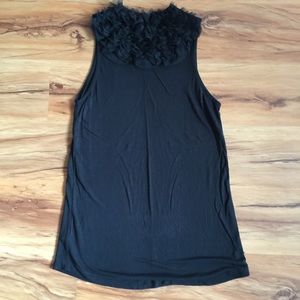 Black Ruffle Tank
