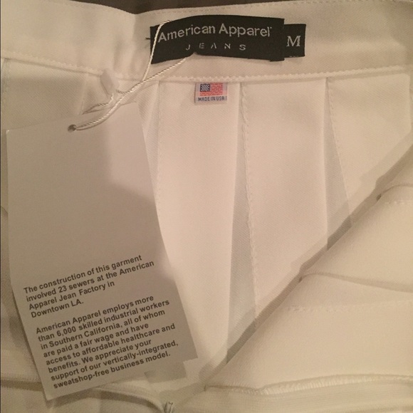American Apparel White High Waisted Tennis Skirt