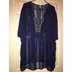 NWOT dark blue cover up🐚