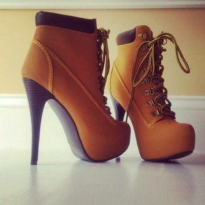 Timberland Style Stiletto Boots