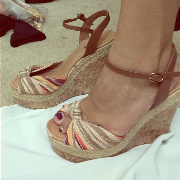 Vintage color stripped wedges.