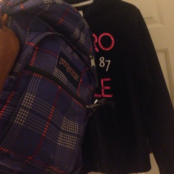 Sweatshirt and backpack