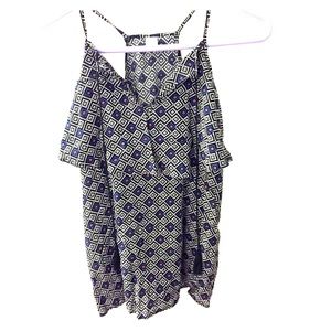 Old Navy Patterned Shirt with Ruffle