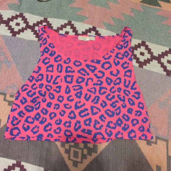 Cheetah neon crop top