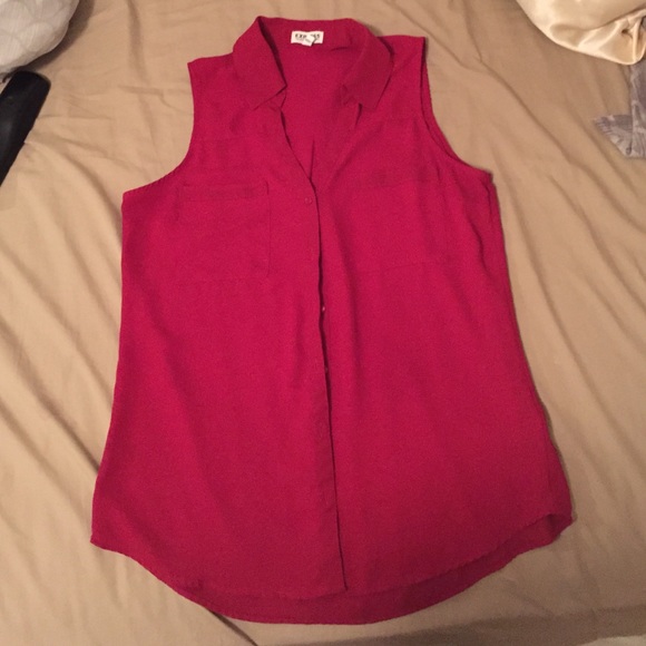 Express Sleeveless Button Up