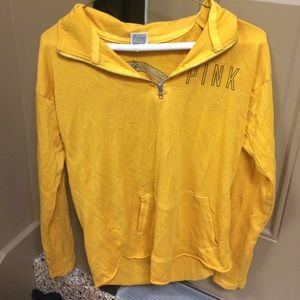 pink half zip