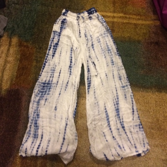 Tie dye blue pants