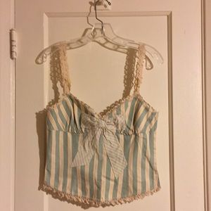 MOSCHINO CHEAP CHIC Blue Bustier Cami Tank Top 10