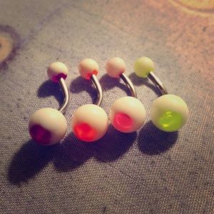 4 14g belly button rings