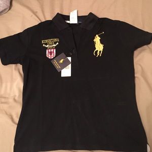 Women's Black Ralph Lauren Polo
