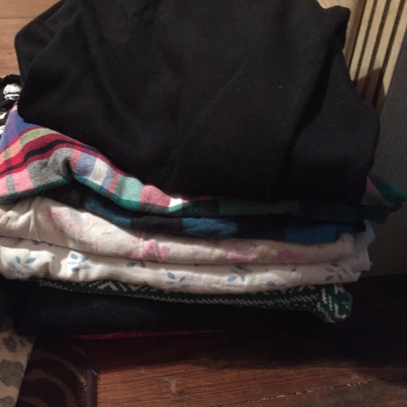 Nine pairs of pajama pants