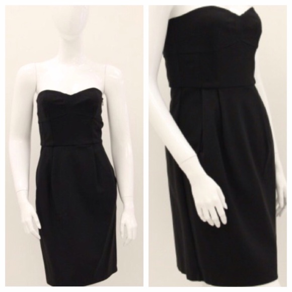 SOLD - Diane von Furstenberg Black Strapless Dress - Picture 3 of 4
