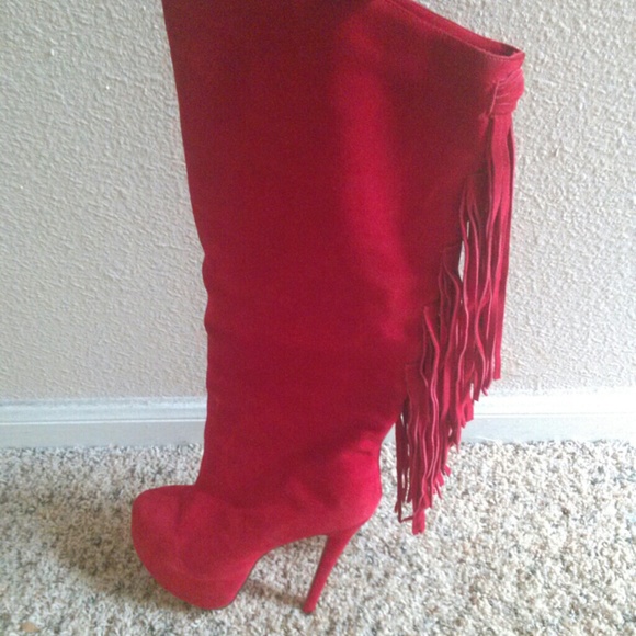 CL inspired red boots