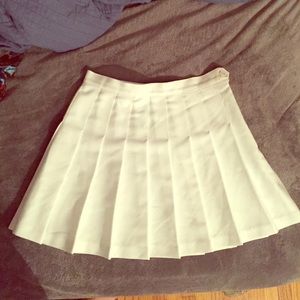 American Apparel White Tennis Skirt