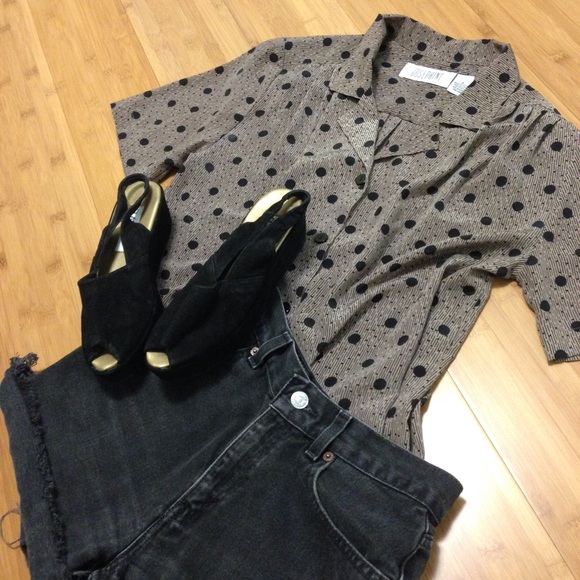 Polka Dot Pajama Blouse
