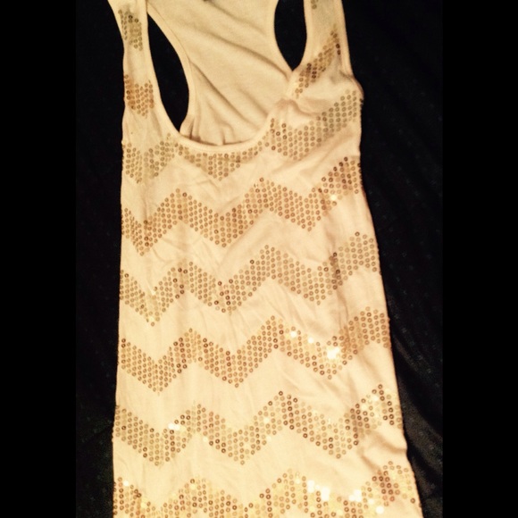 Sequined racer back top