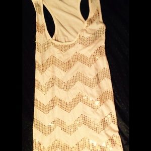 Sequined racer back top