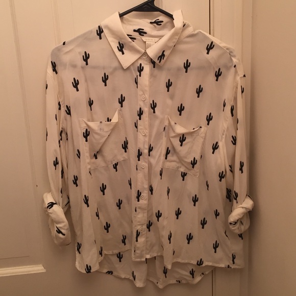 Adorable Cactus Print Shirt