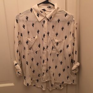 Adorable Cactus Print Shirt