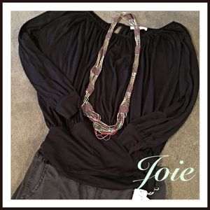 Soft Joie Navy Peasant blouseLike new lowest price
