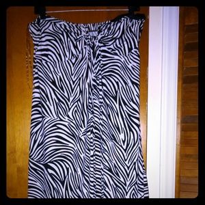 Zebra print maxi dress