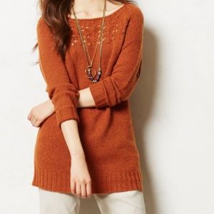 Anthropologie Dashed Pointelle Sweater Tunic