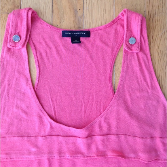 Banana Republic Pink Tank Top w/ Silver Buttons - Picture 4 of 4