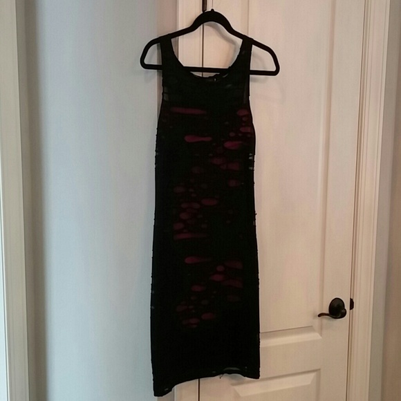 Red and black cutout dress size M