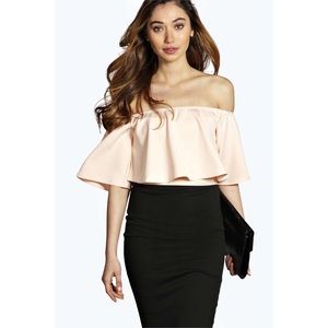 Frill Crop Swing Top