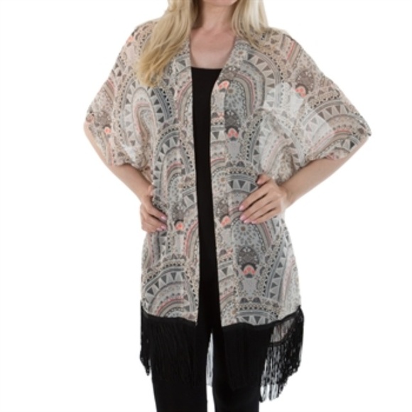Steve Madden fringed kimono