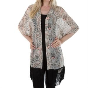 Steve Madden fringed kimono