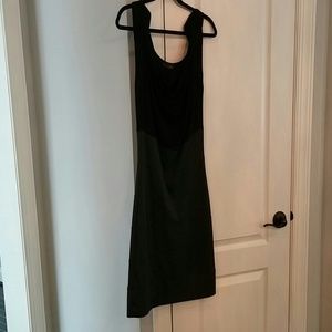 Grey and black color block dress