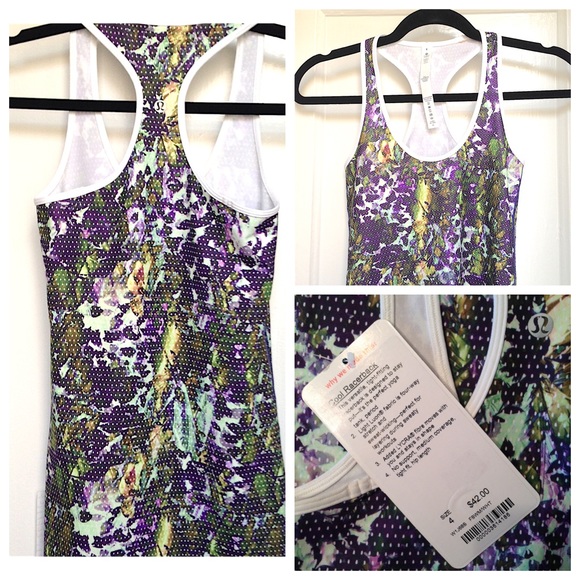 ⬇️🎉nwt lululemon cool racer back floral rare