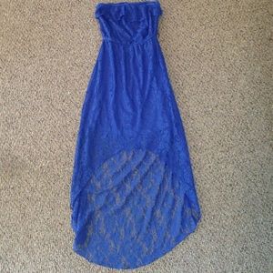 High-low lace dress