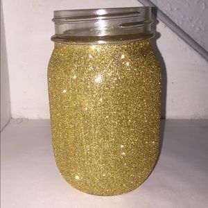 Gold glitter Masson Jar