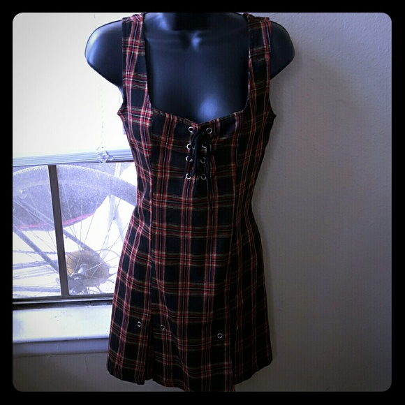 Grunge plaid dress