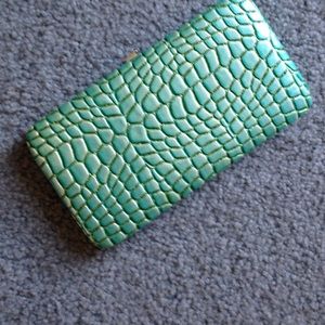 Teal clutch