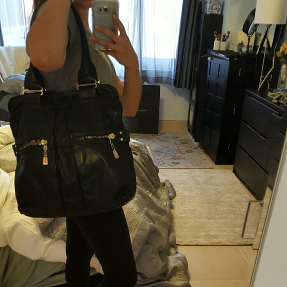 👀SEE BY CHLOE black leather tote