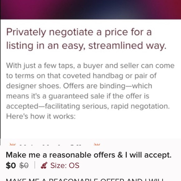 Make me a fair offer on any item.
