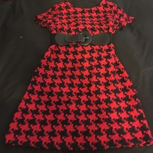 Black & Red Checkered Dress