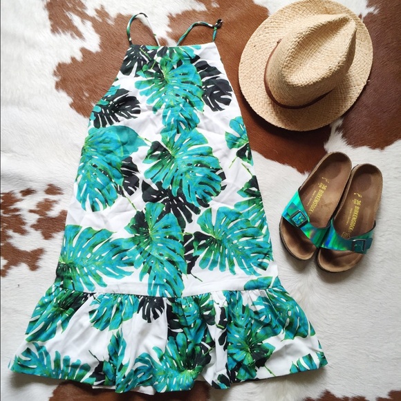 HELLO MOLLY Paper Heart Palm Print Dress Size 8