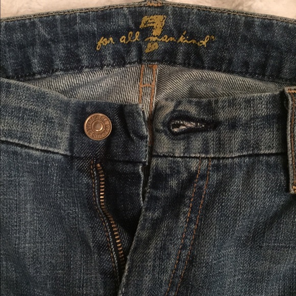 7 FOR ALL MANKIND Blue faded straight Leg Jeans