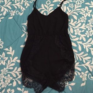 Black lace romper