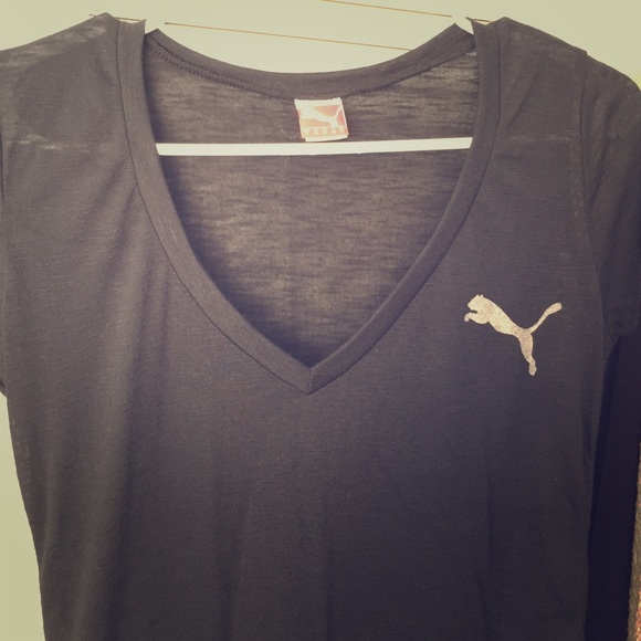 Black women's Puma V-Neck