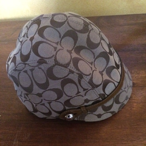 Coach brown canvas hat