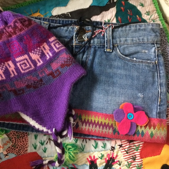 Hollister Jean Skirt with Antique Andean Trim