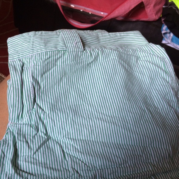 American eagle green stripe shorts