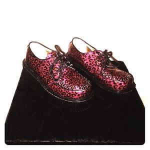 TUK purple leopard print creepers
