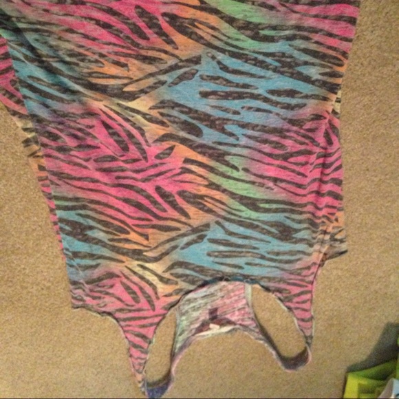 Colorful animal print tank top