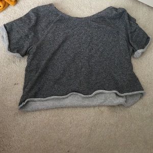 Gray crop top